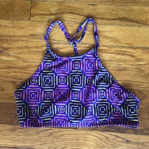 Out From Under High Neck Strappy Bikini Top - size s
